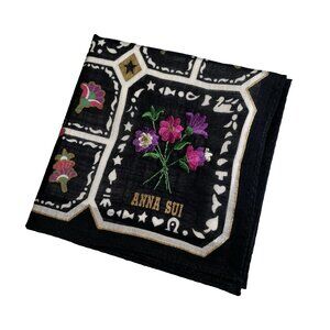 Anna Sui Embroidered Cotton Scarf – Vintage